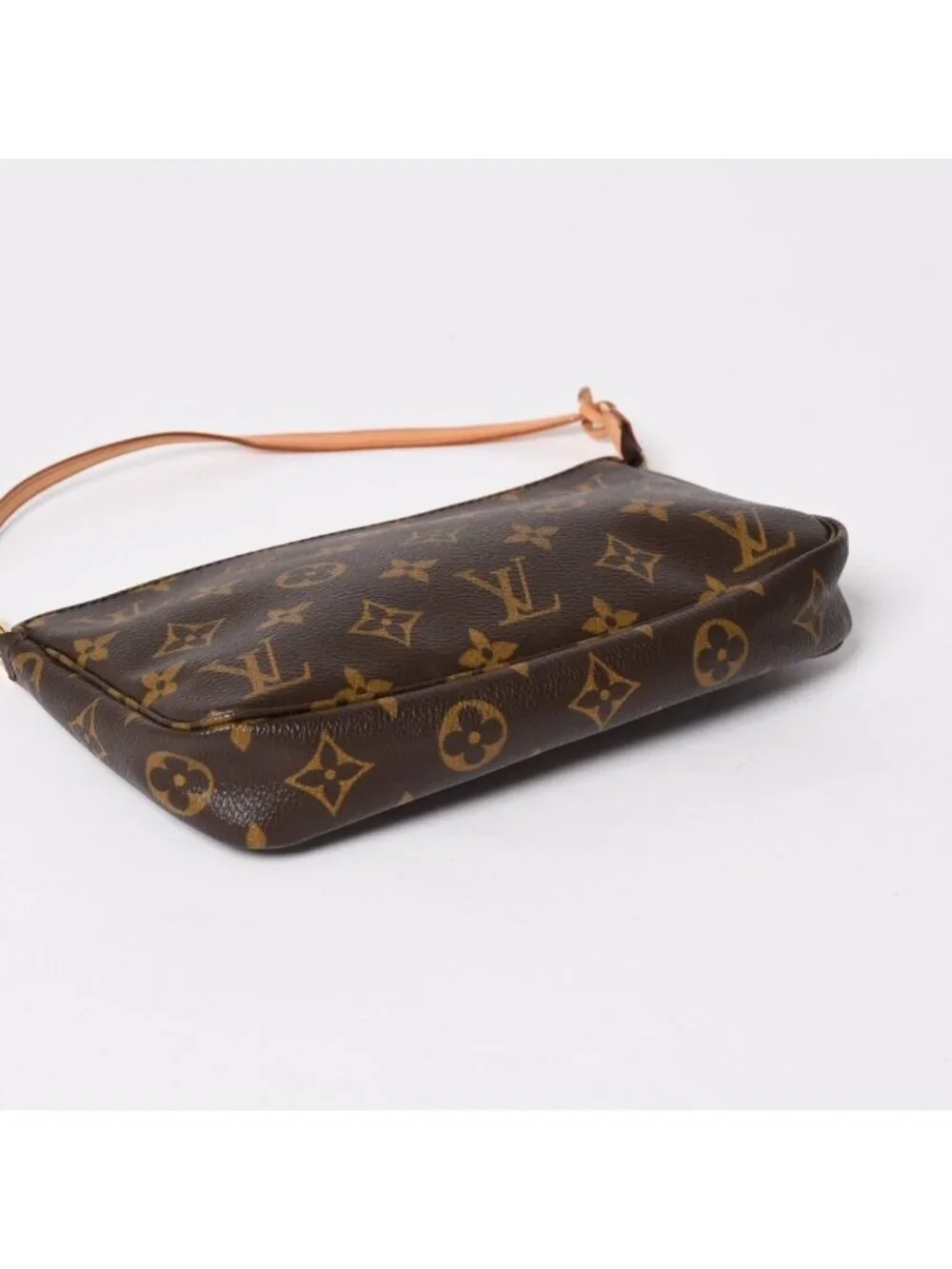 Louis Vuitton Pochette Accessoires Pouch Monogram Brown Leather